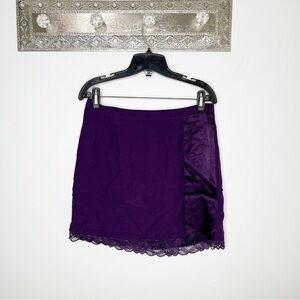 Naf Naf Purple Mini Lace Skirt Size EU38